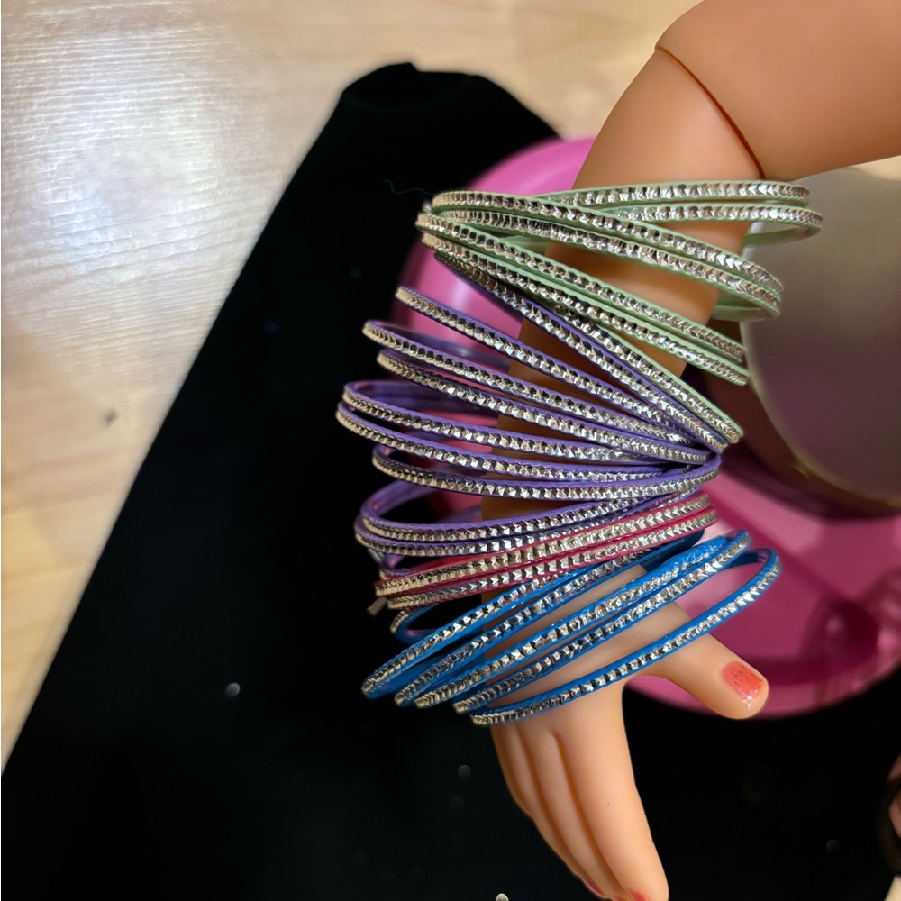 Colorful Bangles Set made by Local Artisans.Assorted colors FOR 7/8/9/10yr girls